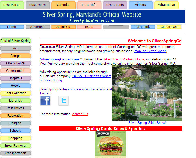 The worst looking site in area code 240 is Silver Springs MD. Very colorful and useful but more suited for a circus than a town.
